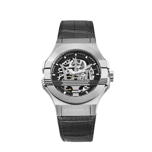Maserati Potenza Automatic Black Dial Black Leather Strap Watch For Men - R8821108001 Buy Now By Maserati