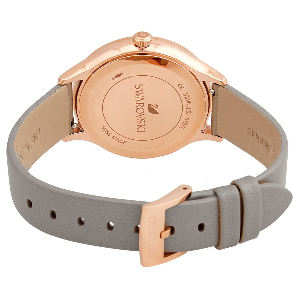 Swarovski Octea Nova Grey Dial Grey Leather Strap Watch for Women - 5295326 Buy Now By Swarovski