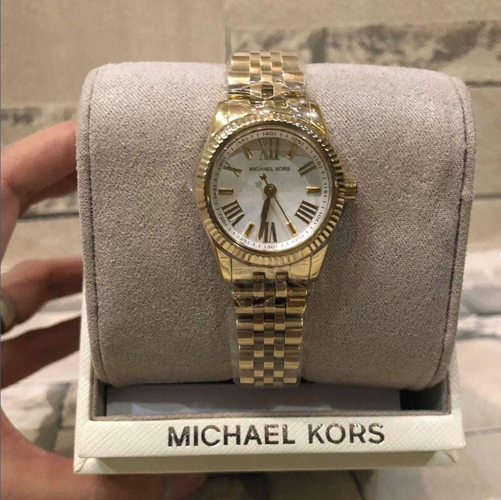 Michael Kors Lexington Quartz Silver Dial Gold Steel Strap Watch For Women - MK3229 Buy Now By Michael Kors