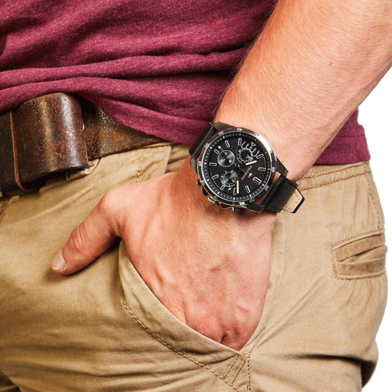 Tommy Hilfiger Decker Grey Dial Brown Leather Strap Watch for Men - 1791562 Buy Now By Tommy Hilfiger