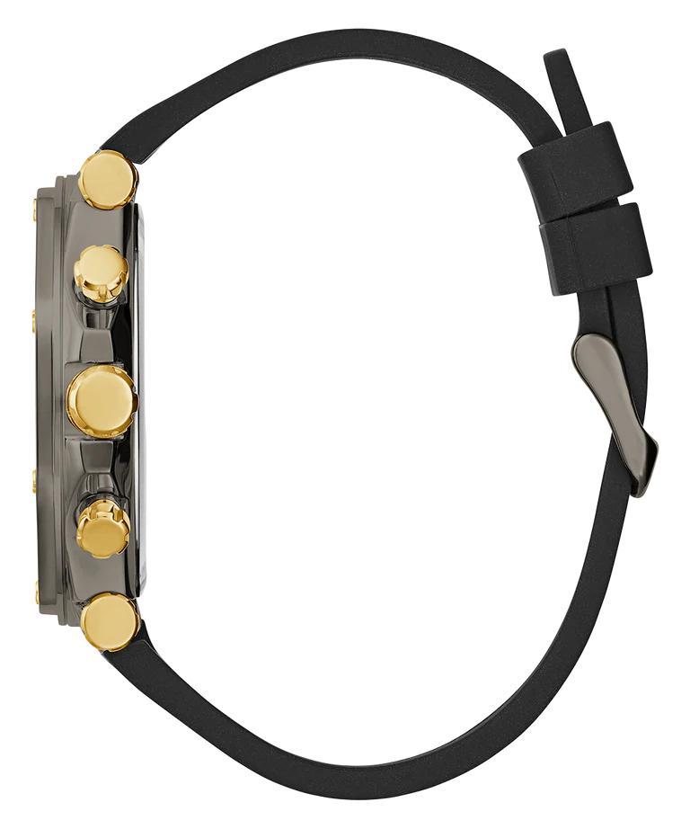 Guess Edge Chronograph Black Dial Black Leather Strap Watch For Men - GW0492G1 Buy Now By Guess