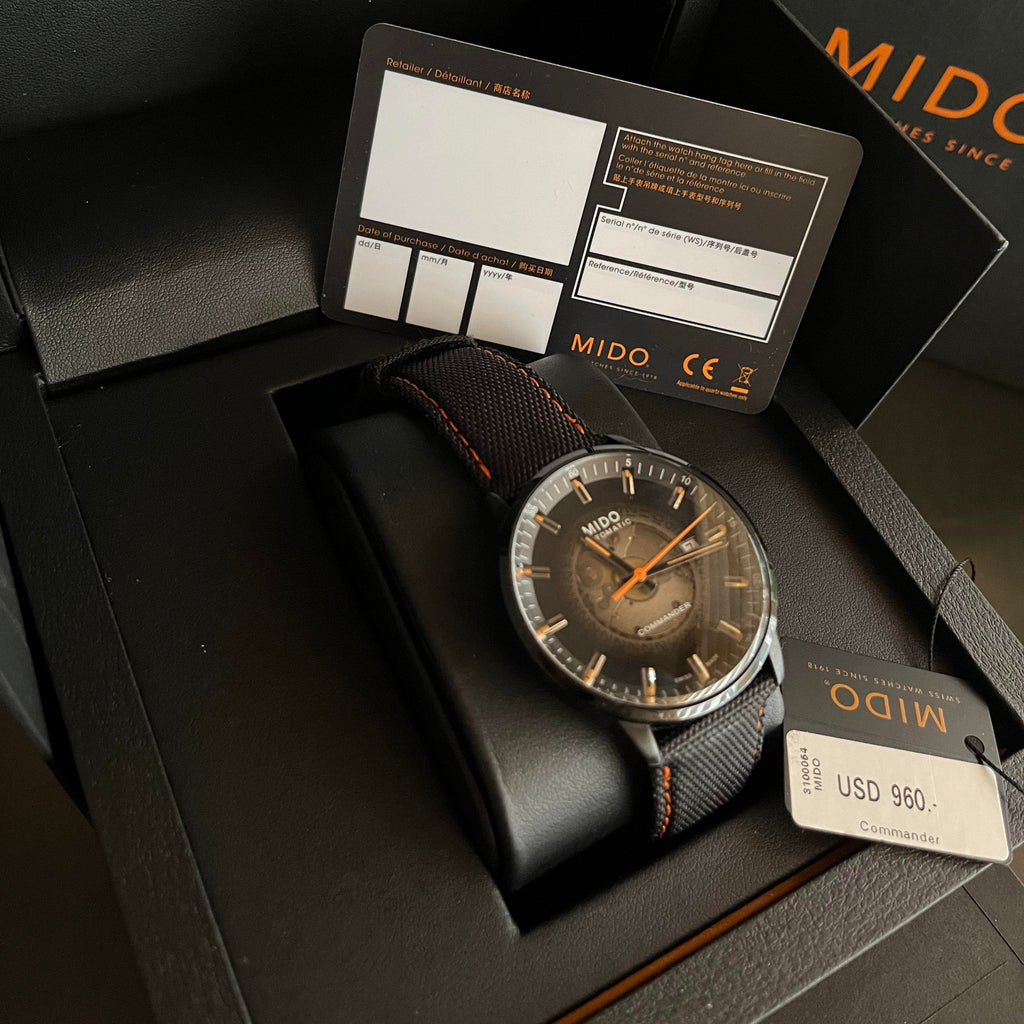Mido Commander Automatic Gradient Black Dial Black Nylon Strap Watch For Men - M021.407.37.411.00 Buy Now By Mido