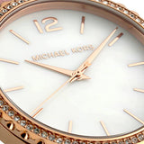 Michael Kors Layton Three-Hand White Dial Pink Leather Strap Watch for Women - MK2909 Buy Now By Michael Kors
