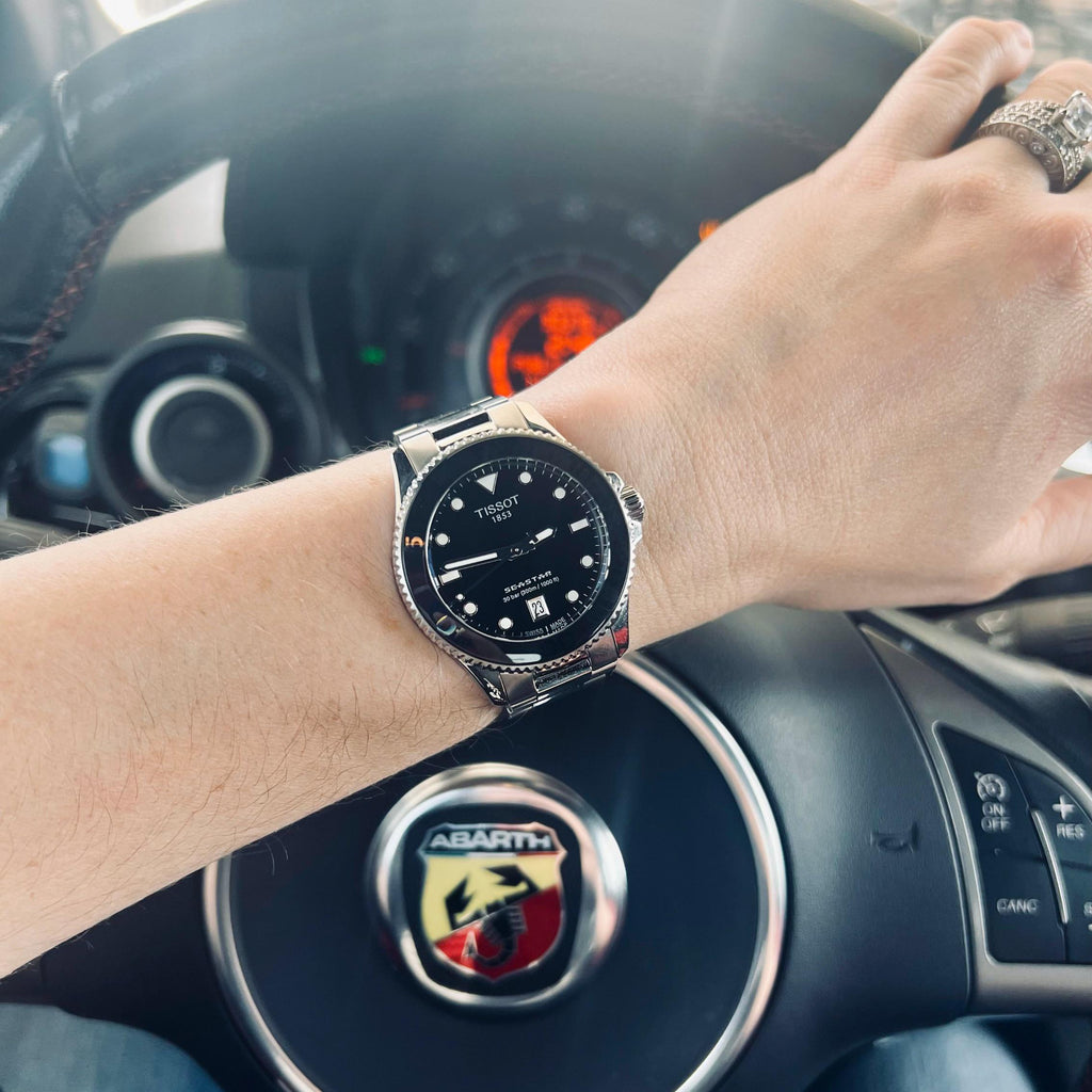 Tissot Seastar 1000 Lady Black Dial Silver Steel Strap Watch for Women - T120.210.11.051.00 Buy Now By Tissot