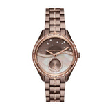 Michael Kors Lauryn Rose Gold Dial Brown Steel Strap Watch for Women - MK3757 Buy Now By Michael Kors