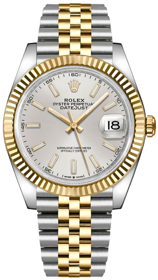 Rolex Datejust 41 Silver Dial Two Tone Oystersteel & Yellow Gold Jubilee Bracelet Watch for Men - M126333-0002 Buy Now By Rolex