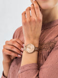 Fossil Jacqueline Rose Gold Dial Rose Gold Steel Strap Watch for Women - ES3546 Buy Now By Fossil