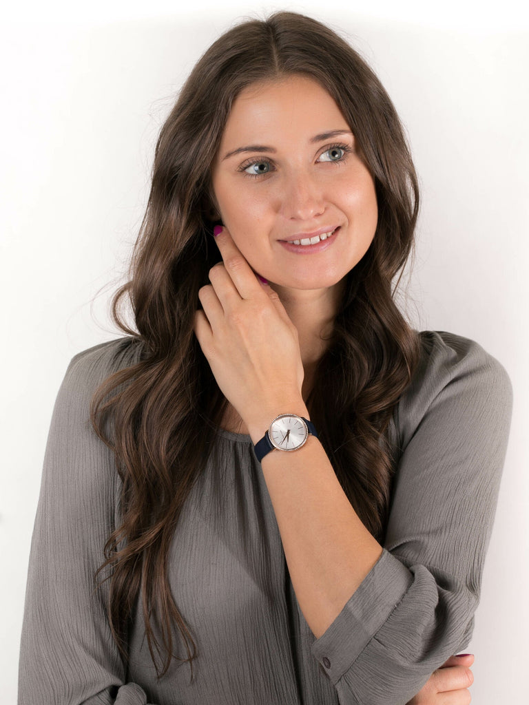 Michael Kors Pyper Analog White Dial Black Leather Strap Watch For Women - MK2804 Buy Now By Michael Kors