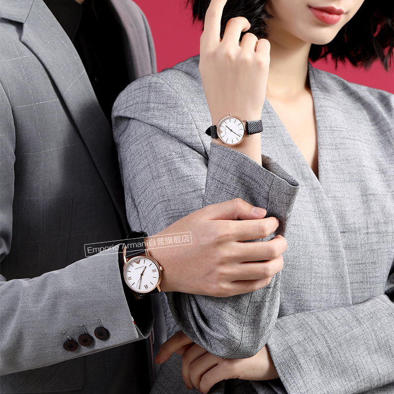 Emporio Armani Kappa Quartz White Dial Black Leather Strap Watch For Men - AR80015 Buy Now By Emporio Armani