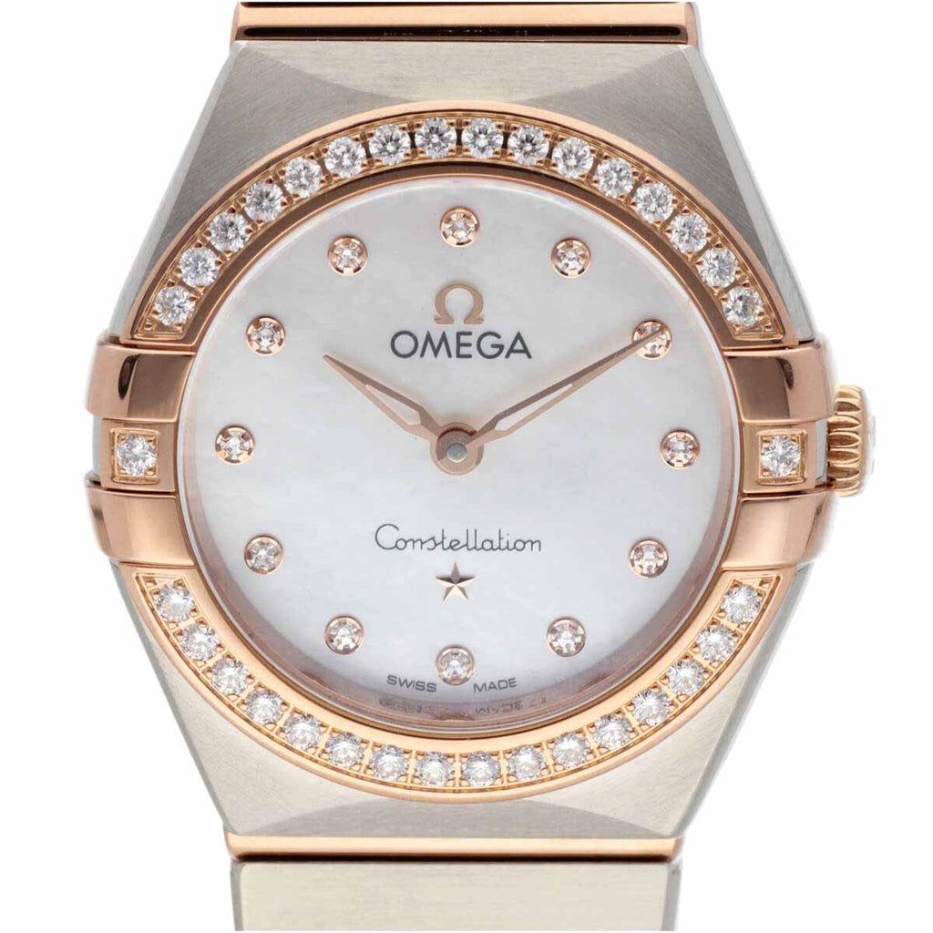 Omega Constellation Quartz Diamonds Mother of Pearl Dial Two Tone Steel Strap Watch for Women - 131.25.25.60.55.001 Buy Now By Omega