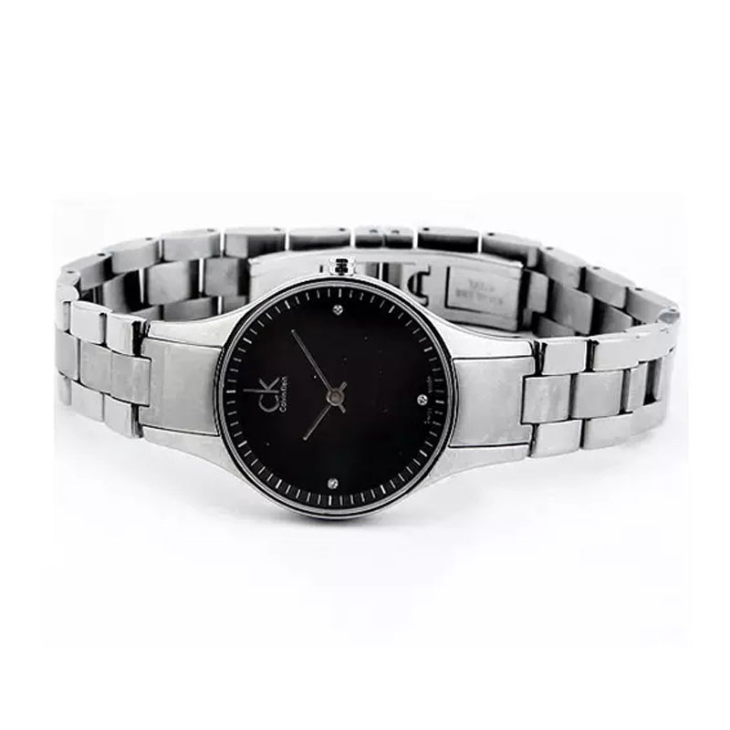 Calvin Klein Simplicity Black Dial Silver Steel Strap Watch for Women - K4323104 Buy Now By Calvin Klein