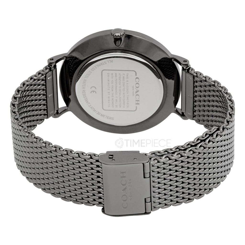 Coach Charles Black Dial Grey Mesh Bracelet Watch for Men - 14602145 Buy Now By Coach