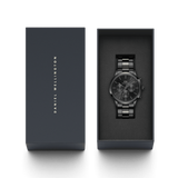 Daniel Wellington Iconic Chronograph Black Dial Black Steel Strap Watch For Men - DW00100642 Buy Now By Daniel Wellington