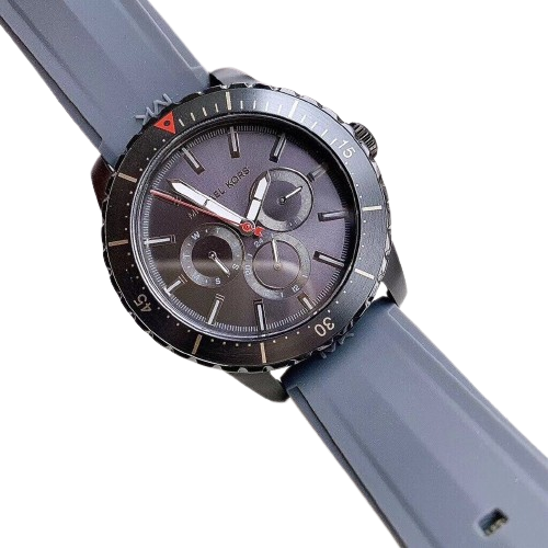 Michael Kors Cunningham Multifunction Grey Dial Grey Rubber Strap Watch For Men - MK7164 Buy Now By Michael Kors