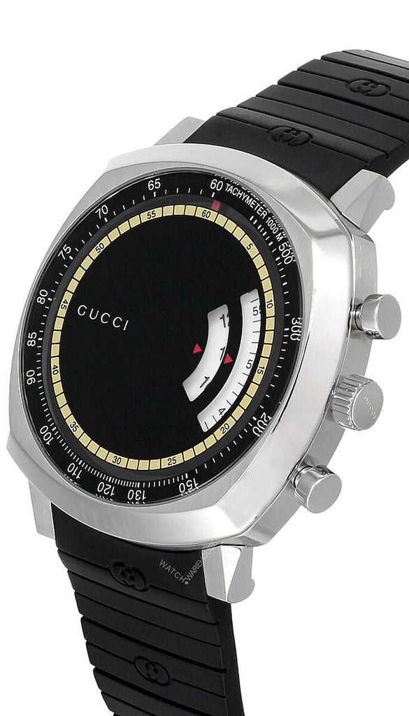 Gucci Grip Chronograph Black Dial Black Rubber Strap Watch For Men - YA157301 Buy Now By Gucci