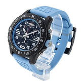 Breitling Endurance Pro Black Dial Light Blue Rubber Strap Watch for Men - X82310281B1S1 Buy Now By Breitling