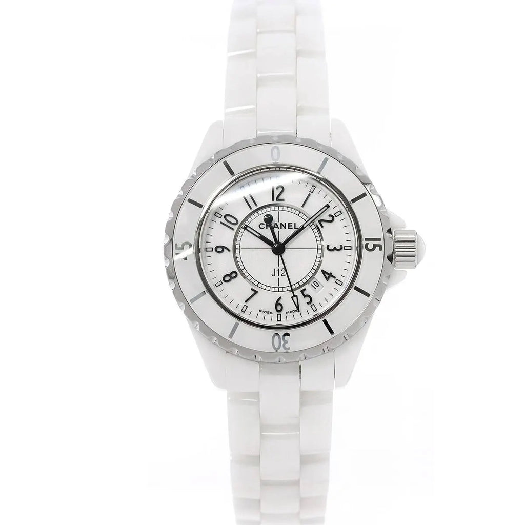 Chanel J12 Ceramic White Dial White Steel Strap Watch for Women - J12 H0968 Buy Now By Chanel