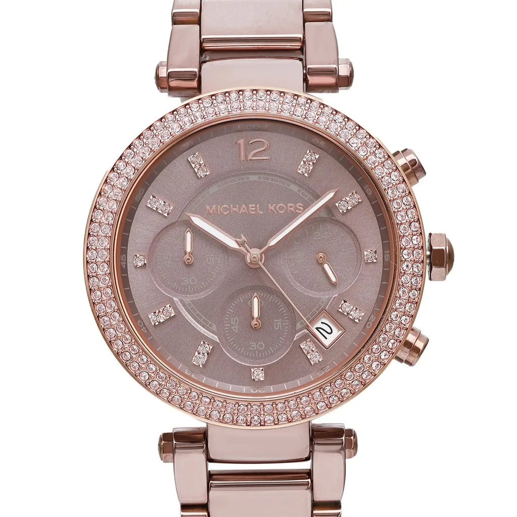 Michael Kors Parker Analog Quartz Brown Dial Brown Steel Strap Watch For Women - MK6378 Buy Now By Michael Kors