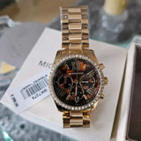 Michael Kors Lexington Chronograph Brown Dial Gold Steel Strap Watch For Women - MK7276 Buy Now By Michael Kors