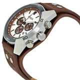 Fossil Coachman Chronograph Silver Dial Brown Leather Strap Watch for Men - CH2565 Buy Now By Fossil
