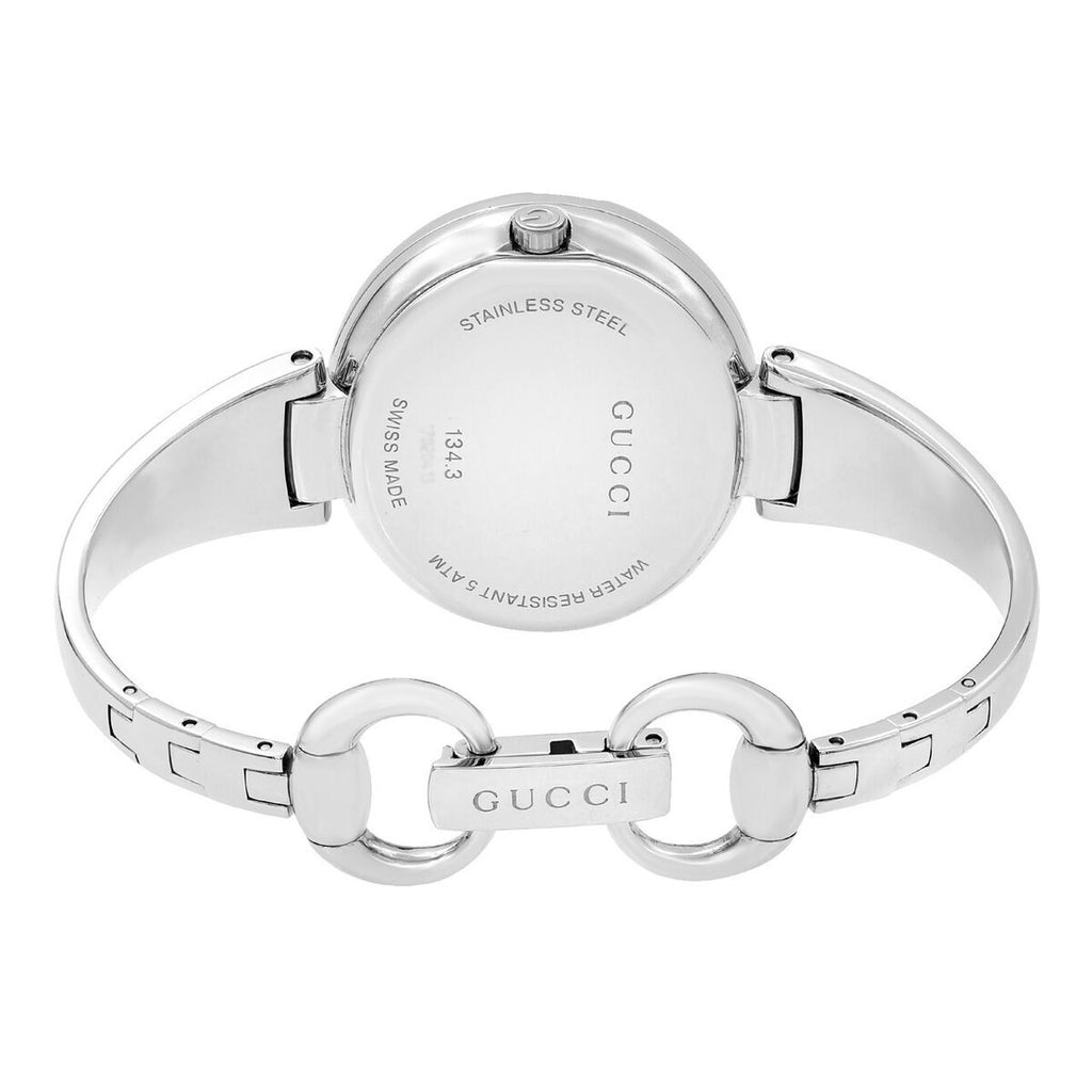 Gucci Guccissima Black Dial Silver Steel Strap Watch For Women - YA134301 Buy Now By Gucci