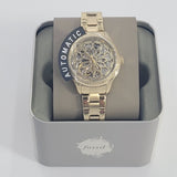 Fossil Rye Automatic Skeleton Gold Dial Gold Steel Strap Watch for Women - BQ3755 Buy Now By Fossil