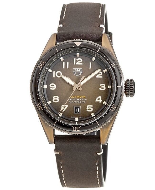 Tag Heuer Autavia Brown Dial Brown Leather Strap Watch for Men - WBE5191.FC8276 Buy Now By Tag Heuer