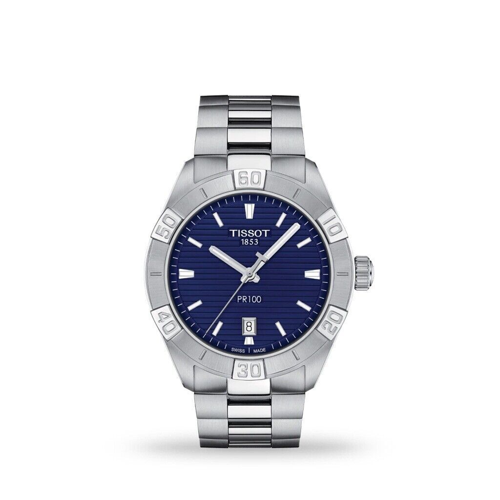 Tissot PR 100 Sport Blue Dial Silver Steel Strap Watch For Men - T101.610.11.041.00 Buy Now By Tissot