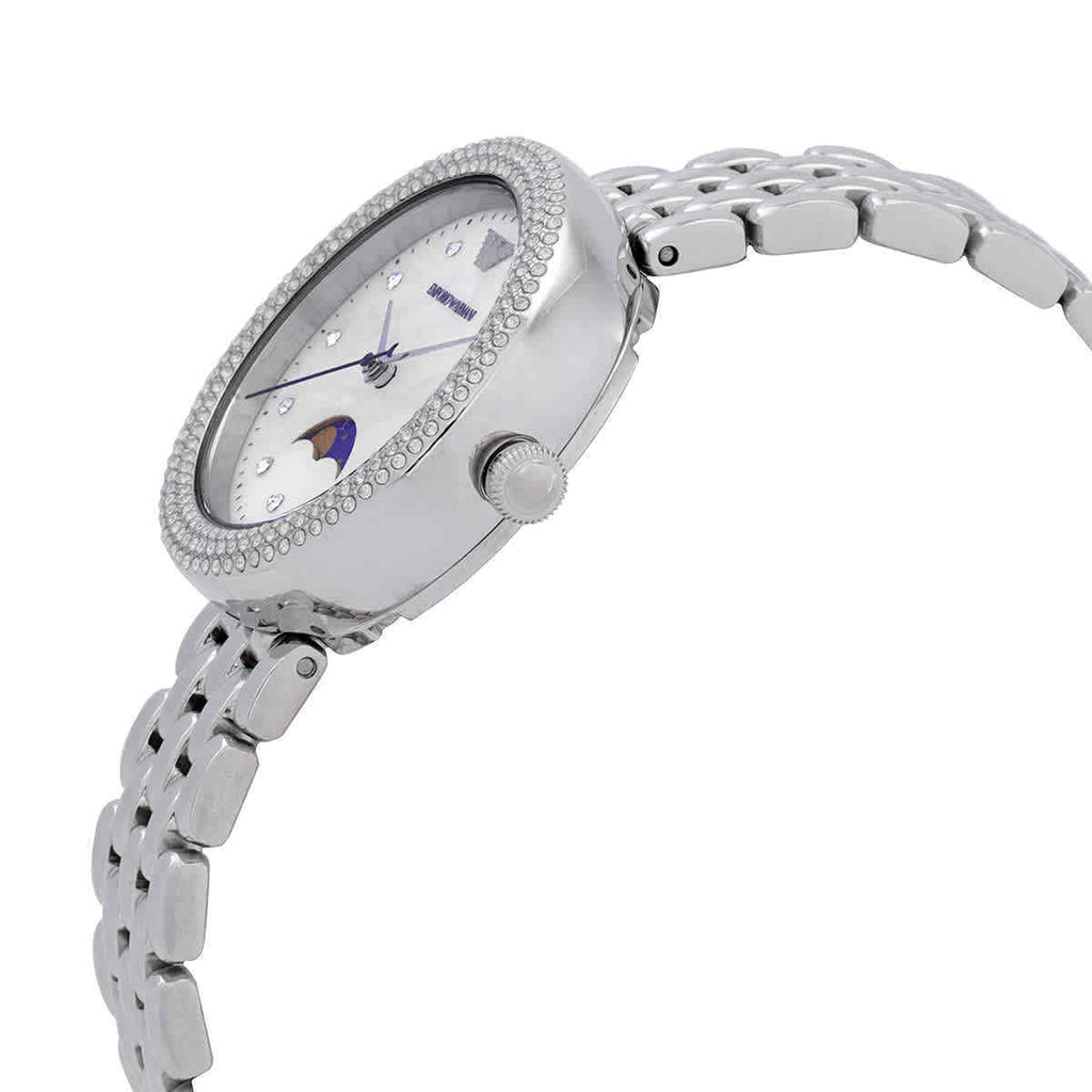 Emporio Armani Rosa Quartz Mother of Pearl Dial Silver Steel Strap Watch For Women - AR11461 Buy Now By Emporio Armani