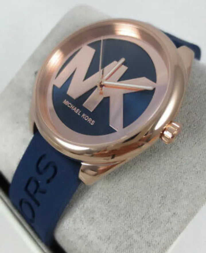 Michael Kors Janelle Three Hand Blue Dial Blue Rubber Strap Watch For Women - MK7140 Buy Now By Michael Kors