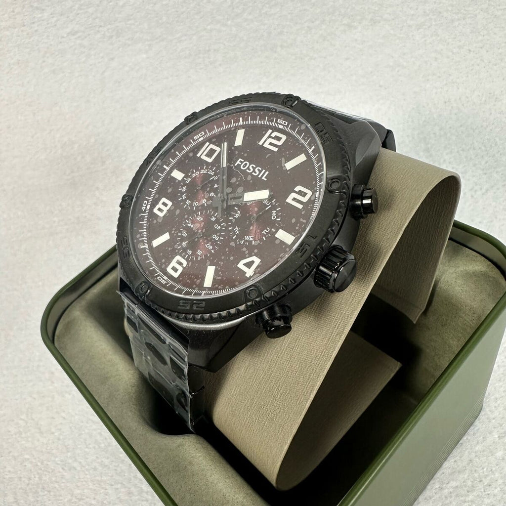 Fossil Brox Multifunction Maroon Dial Black Steel Strap Watch for Women - BQ2803 Buy Now By Fossil