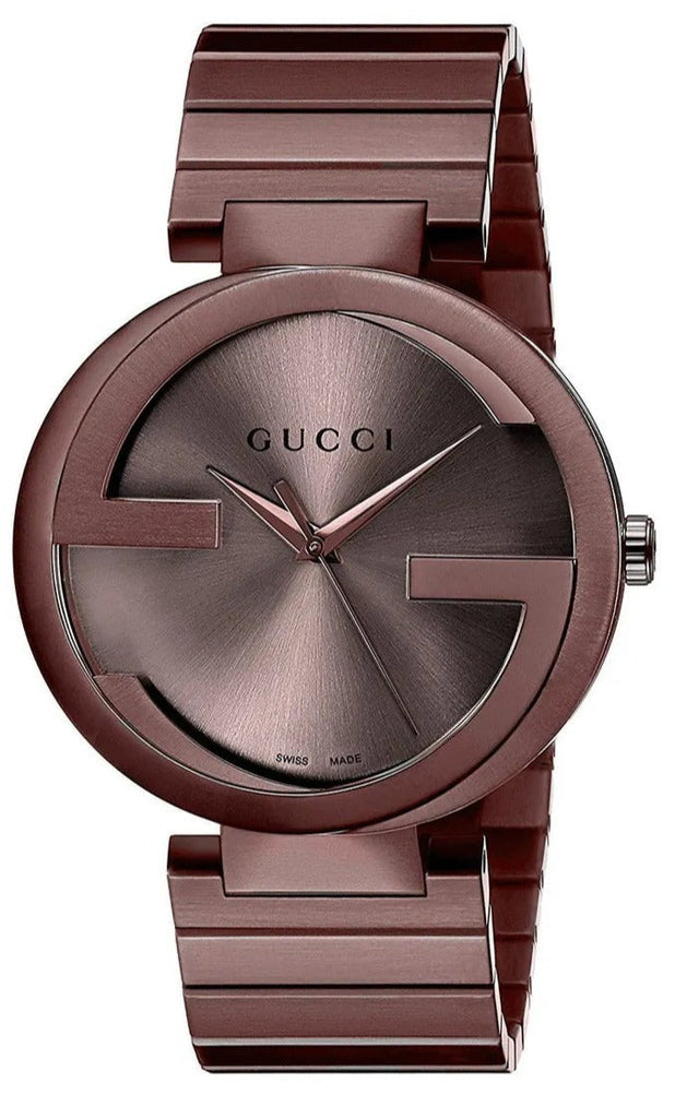 Gucci Interlocking XL Brown Dial Brown Steel Strap Watch For Men - YA133211 Buy Now By Gucci