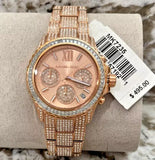 Michael Kors Everest Chronograph Crystals Rose Gold Dial Rose Gold Steel Strap Watch For Women - MK7235 Buy Now By Michael Kors