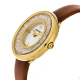 Swarovski Crystalline Pure White Dial Brown Leather Strap Watch for Women - 5275040 Buy Now By Swarovski
