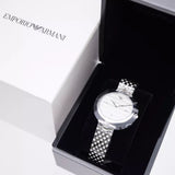 Emporio Armani Arianna Analog White Dial Silver Steel Strap Watch For Women - AR11195 Buy Now By Emporio Armani