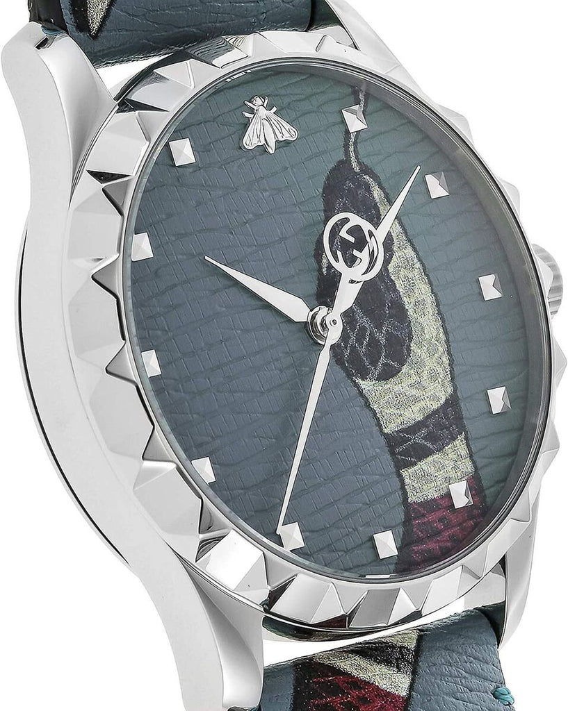 Gucci G Timeless Quartz Blue Dial Blue Leather Strap Watch For Men - YA1264080 Buy Now By Gucci