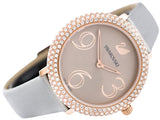 Swarovski Crystal Frost Silver Dial White Leather Strap Watch for Women - 5484070 Buy Now By Swarovski
