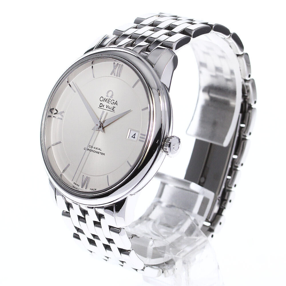 Omega De Ville Prestige Co-Axial Silver Dial Silver Steel Strap Watch for Men - 424.10.40.20.02.003 Buy Now By Omega