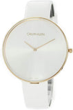 Calvin Klein Full Moon White Dial White Leather Strap Watch for Women - K8Y236L6 Buy Now By Calvin Klein
