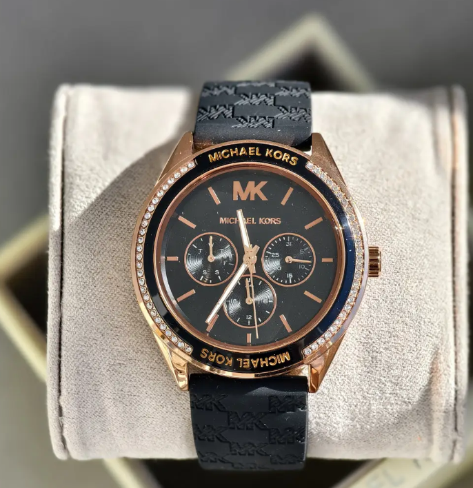 Michael Kors Jessa Quartz Black Dial Black Silicone Strap Watch For Women - MK7266 Buy Now By Michael Kors