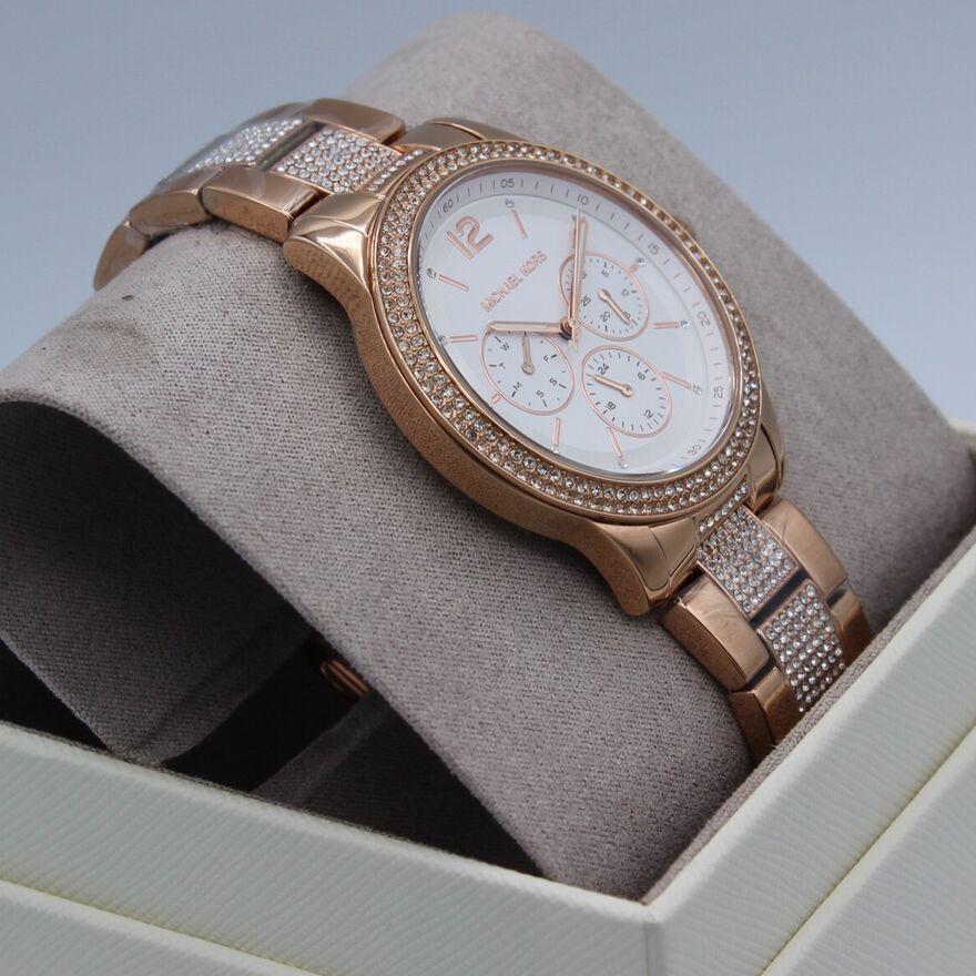 Michael Kors Crystals Pavé Rose Gold Dial Rose Gold Steel Strap Watch for Women - MK3799 Buy Now By Michael Kors