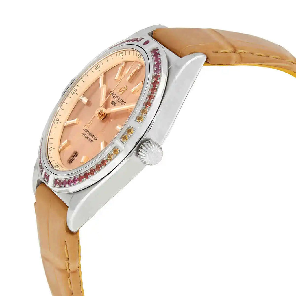 Breitling Chronomat Automatic 36 South Sea Brown Dial Brown Leather Strap Watch for Women - A10380611A1P1 Buy Now By Breitling