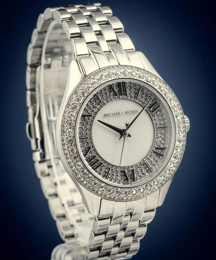 Michael Kors Harlowe Three-Hand Quartz Silver Dial Silver Steel Strap Watch For Women - MK4708 Buy Now By Michael Kors