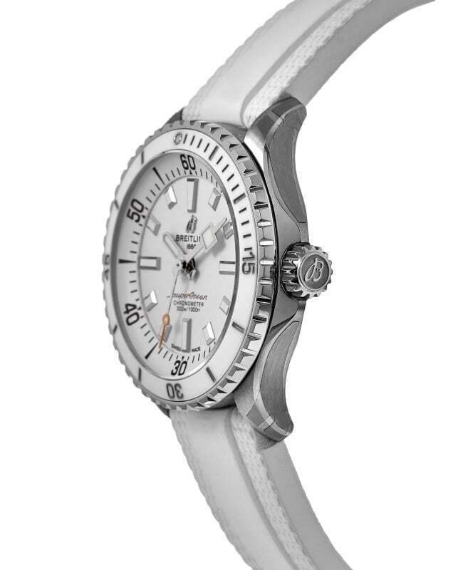 Breitling Superocean Automatic 36 White Dial White Rubber Strap Watch for Men - A17377211A1S1 Buy Now By Breitling