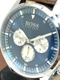 Hugo Boss Pioneer Chronograph Blue Dial Brown Leather Strap Watch For Men - 1513709 Buy Now By Hugo Boss