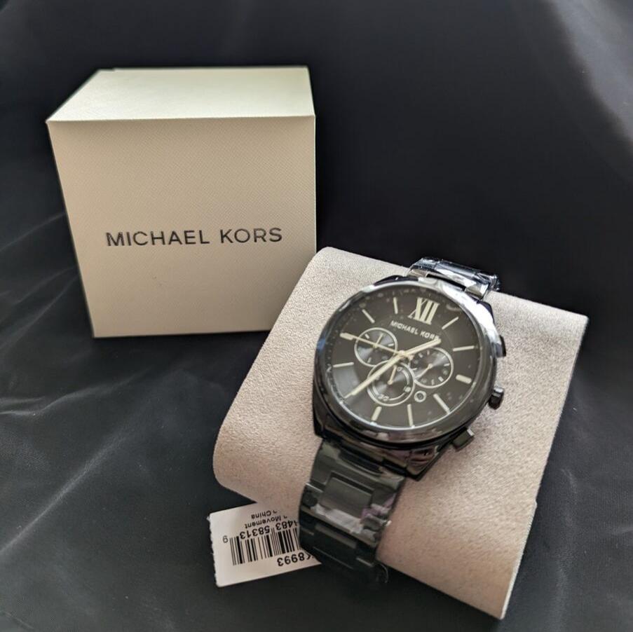 Michael Kors Langford Chronograph Black Dial Black Steel Strap Watch For Men - MK8993 Buy Now By Michael Kors