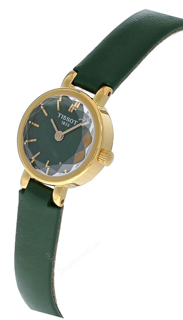 Tissot Lovely Round Green Mother of Pearl Dial Green Leather Strap Watch for Women - T140.009.36.091.00 Buy Now By Tissot
