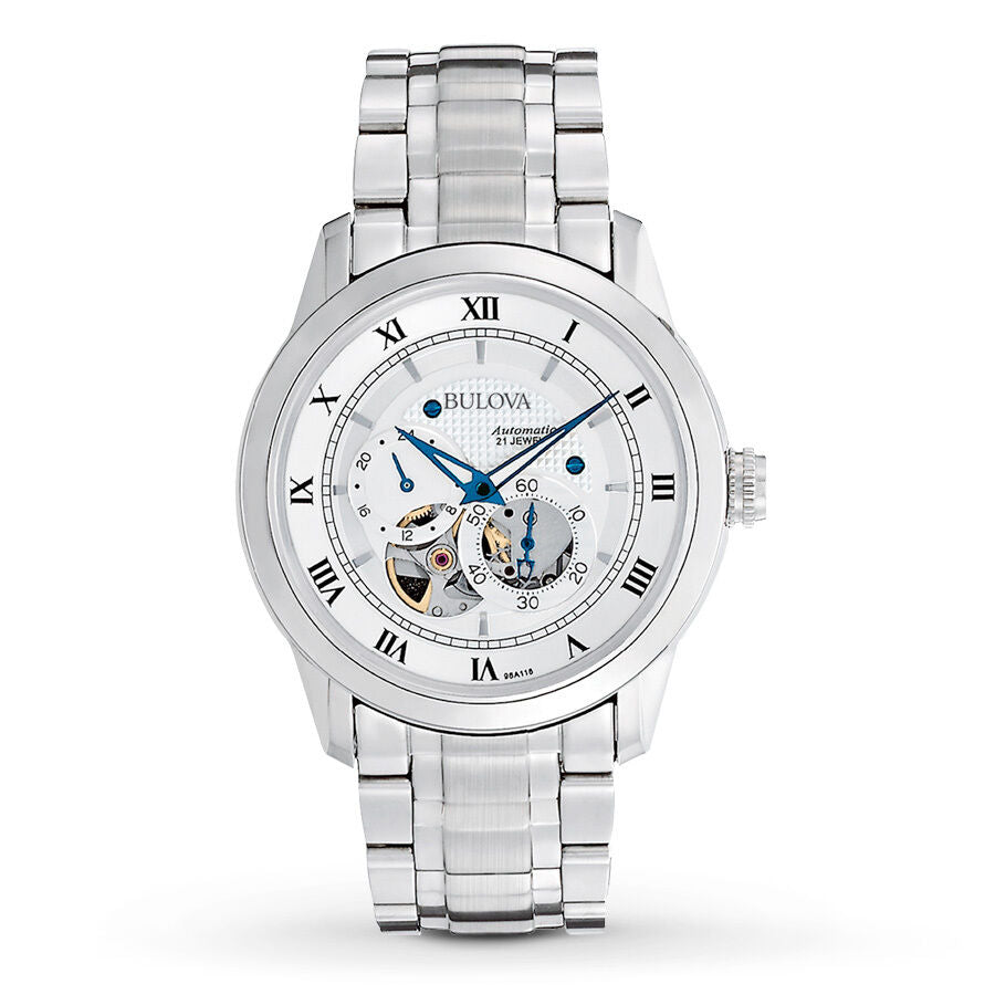 Bulova BVA Series Dual Aperture Silver Dial Silver Steel Strap Watch for Men - 96A118 Buy Now By Bulova