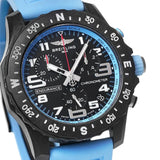 Breitling Endurance Pro Black Dial Light Blue Rubber Strap Watch for Men - X82310281B1S1 Buy Now By Breitling