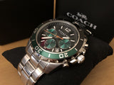 Coach Kent Green Dial Silver Steel Strap Watch for Men - 14602557 Buy Now By Coach
